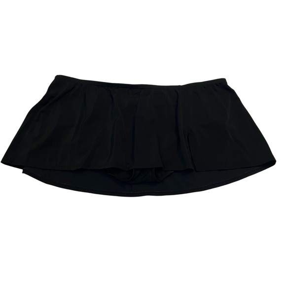 Swim by Cacique Black High Waist Swim Skirt Plus 24W Built-In Briefs Modest - Picture 1 of 6